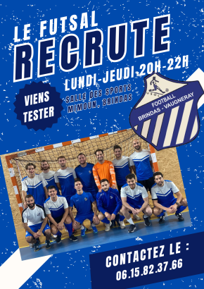 Le Futsal recrute des joueurs !